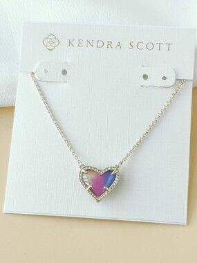 NEW Kendra Scott Ari Heart Gold Watercolor Necklace